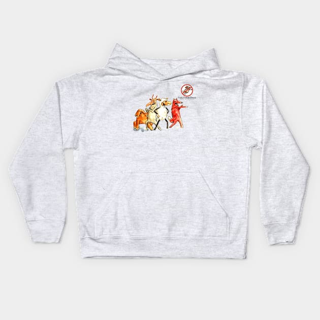 Team Cold Coffee Sheep Kids Hoodie by kaldkaffisauen